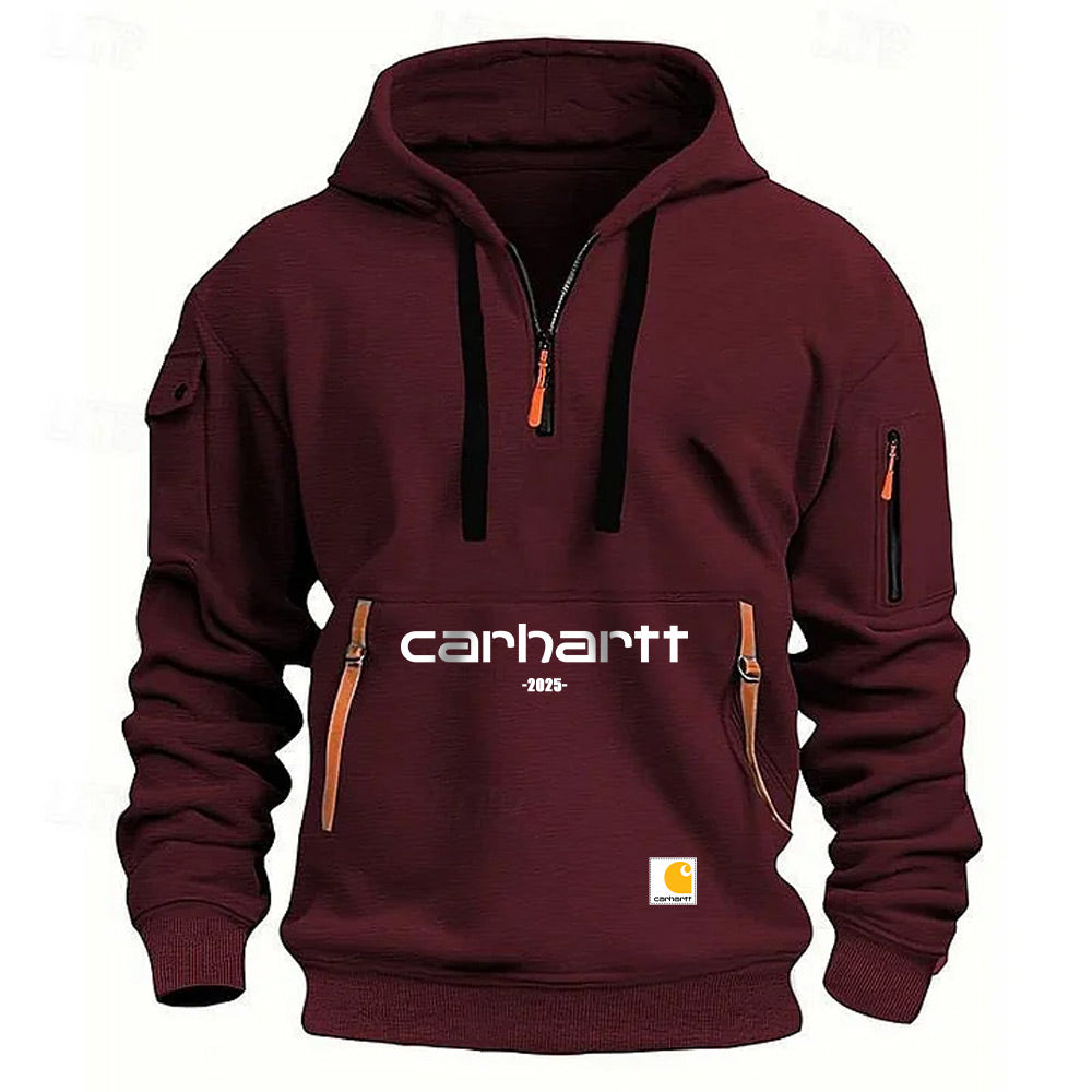 2025 Men's Zipper And Multi Pocket Casual Sport Sweatshirt
