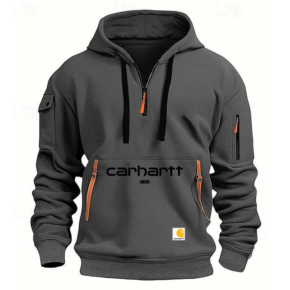 2025 Men's Zipper And Multi Pocket Casual Sport Sweatshirt