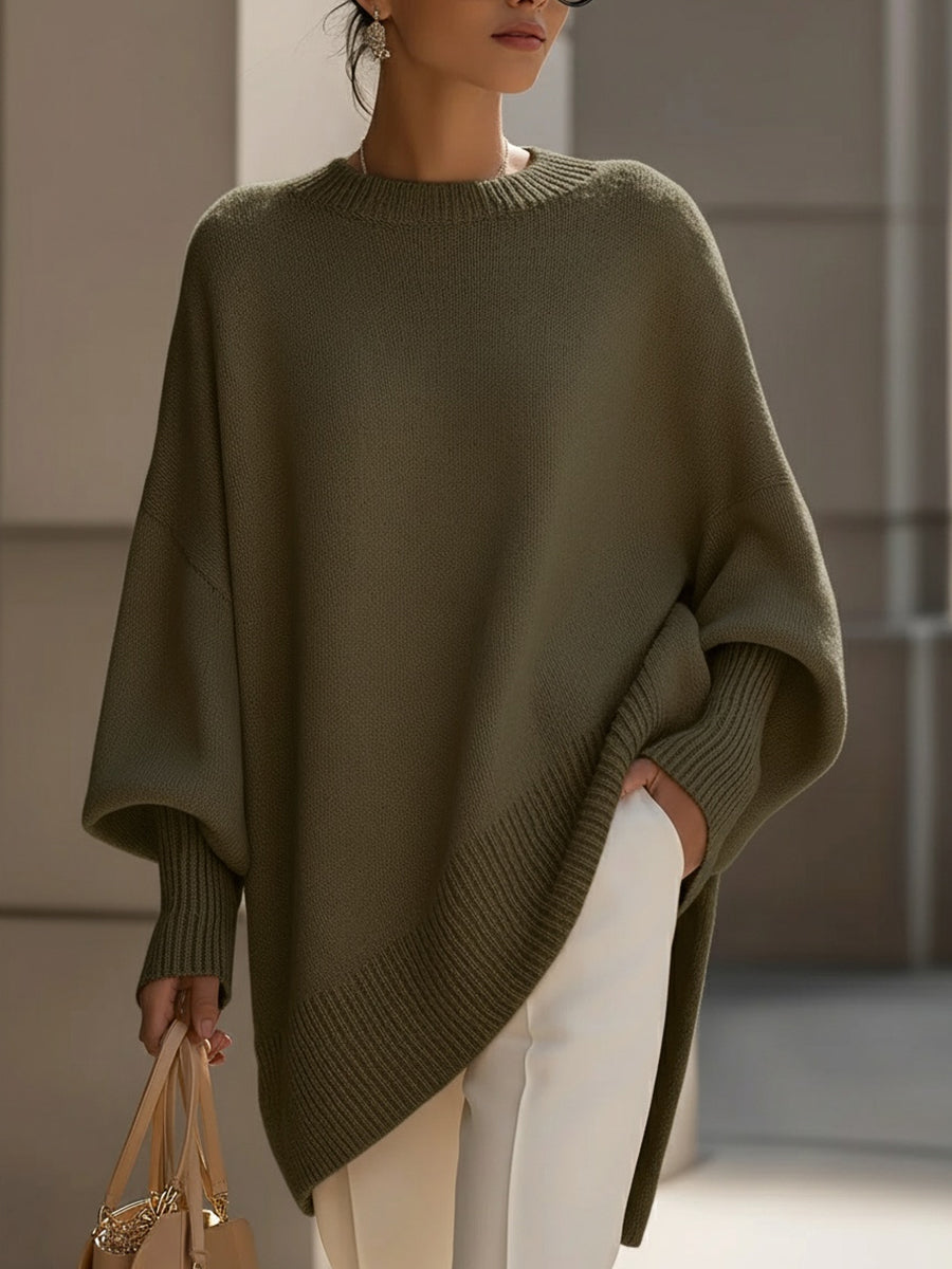Sophisticated Wool Blend Sweater - Versatile & Comfortable