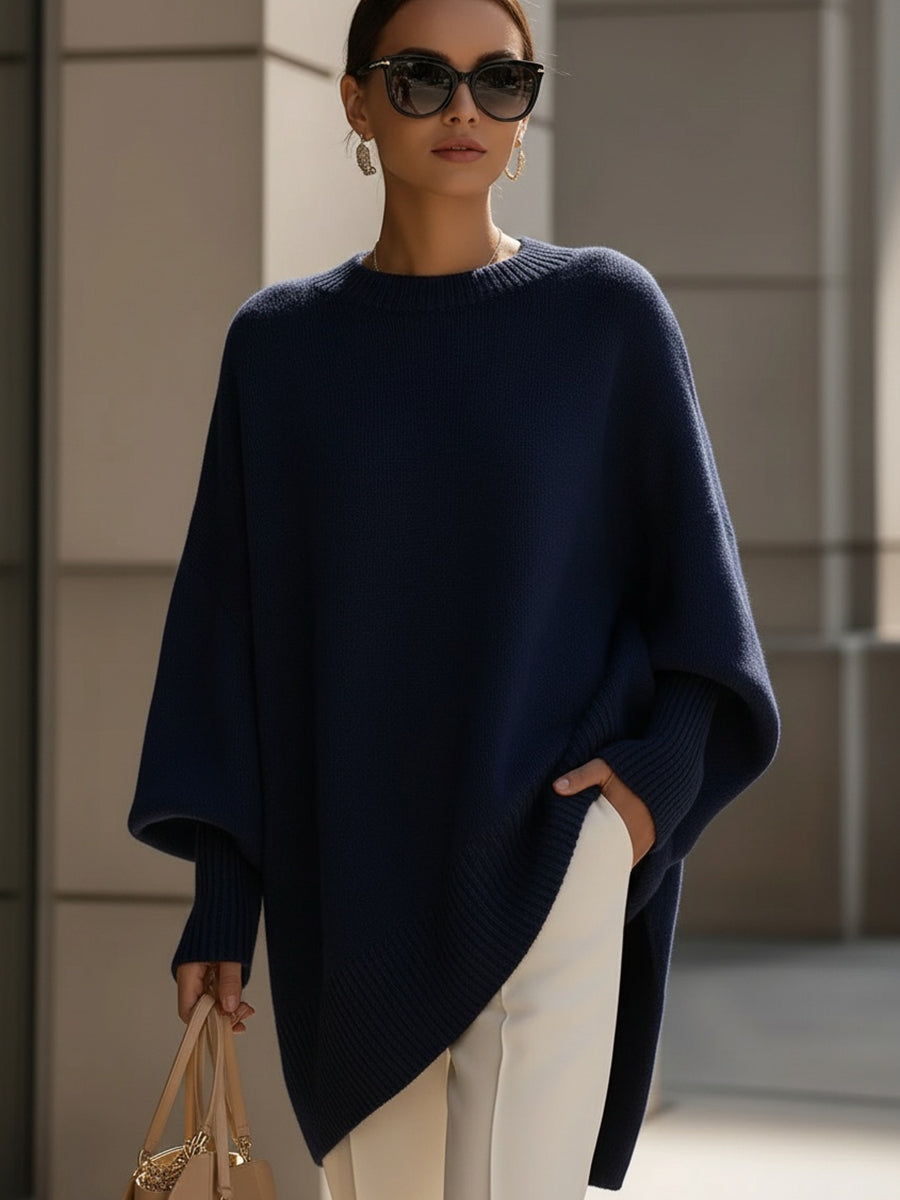 Sophisticated Wool Blend Sweater - Versatile & Comfortable