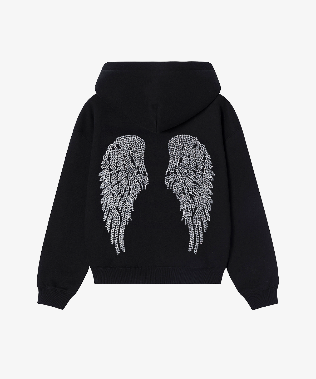 Angel Silver Strass Sparkle Casual Hoodie