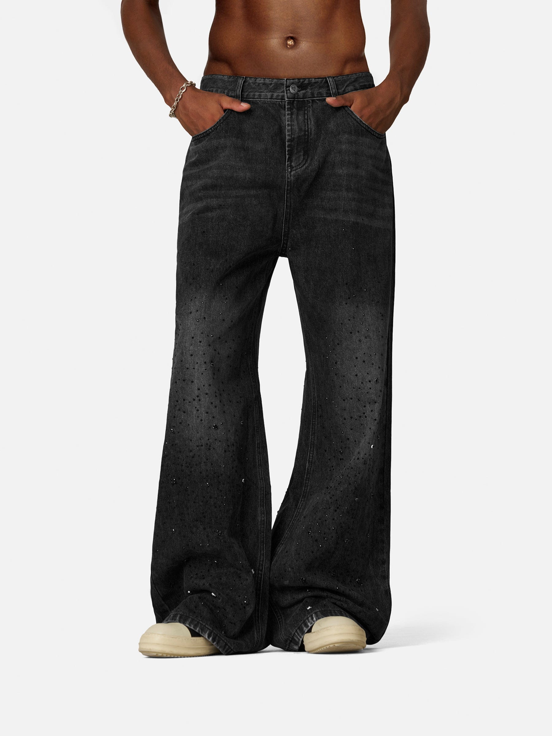 Aelfric Eden Rhinestone Baggy Jeans