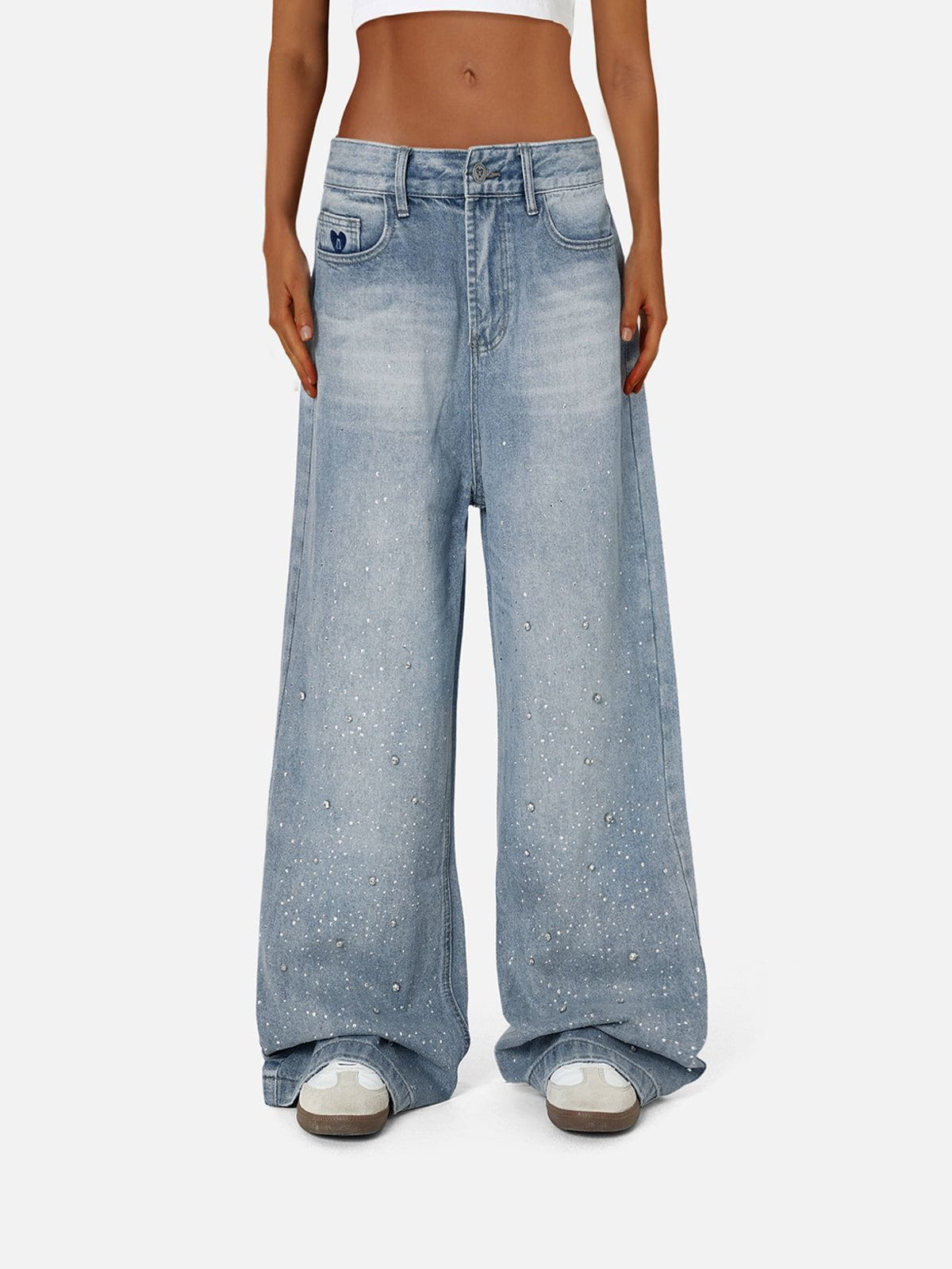 Aelfric Eden Rhinestone Baggy Jeans